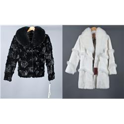 (2) Rabbit Fur Short Coats