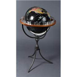 Turning Globe on Metal Base