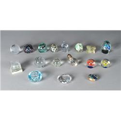 Collection of (17) Paperweights
