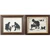 Image 1 : (2) 19th C. Silhouettes with Pencil Highlights