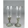 Image 1 : Pr. Of Vintage Candlesticks with Glass Hurricanes