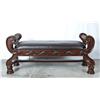 Image 1 : Chocolate Leather Vanity Arm Bench