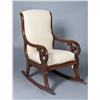 Image 1 : Child's Wood and Upholstered Rocker
