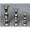Image 1 : (3) Wood and Metal Candle Holders