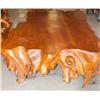 Image 8 : Monumental 300 Year Old Tree Carved Dining Set