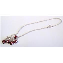 Ladies Sterling Silver  Lady Bug  Anklet 5.1g