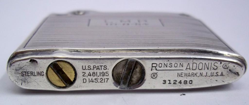 Sterling Silver Engraved Ronson Lighter 1950