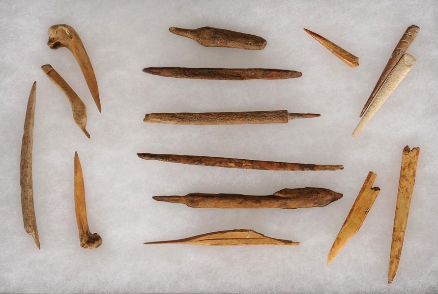 Frame of 15 Inuit Artifacts 1 1/2