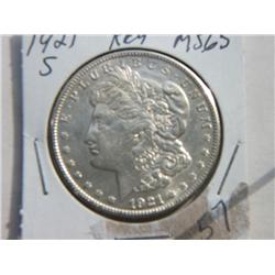 1921-S MORGAN DOLLAR