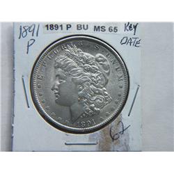 1891-P MORGAN DOLLAR