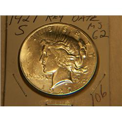 1927-S PEACE DOLLAR