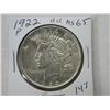 Image 1 : 1922-P PEACE DOLLAR