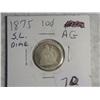 Image 1 : 1875 LIBERTY DIME