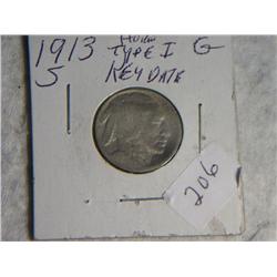 1913-S BUFFALO NICKEL