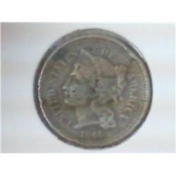 1865 THREE CENT PIECE (NICKEL)