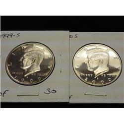 1999-S & 2000-S KENNEDY HALF DOLLARS