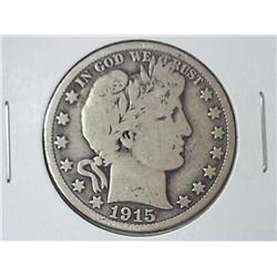 1915-S BARBER HALF DOLLAR (VERY GOOD)