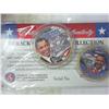 Image 1 : BARACK OBAMA COLORIZED 2 COIN SET