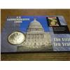 Image 1 : 1989-D CONGRES SILVER ONE DOLLAR & STAMP SET (UNC)
