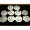 Image 1 : 10 ASSORTED 40% KENNEDY HALF DOLLARS