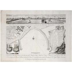 1700 ca., GRABADO: (VALENCIA),. VISTA DEL PUERTO DE LA PRIMERA, Y SEGUNDA DIRECCION Y PRINCIPIO DE L