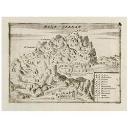 1710 ca., GRABADO: (MONTSERRAT),. CORONELLI:, LOTE DE 2 GRABADOS DE MONTSERRAT: CASA E CAMERA ANGELI