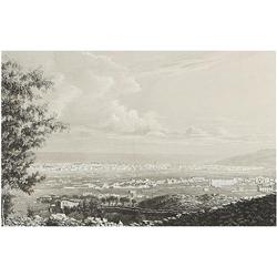 1842., GRABADO: (BARCELONA),. ROCA, A.:, VISTA GENERAL DE BARCELONA., Sacado del daguerrotipo, A. Ro