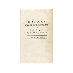 1783-1784., LIBRO: (HISTORIA Y FILOSOFÍA),. RAYNAL, GUILLAUME-THOMAS:, HISTOIRE PHILOSOPHIQUE ET POL