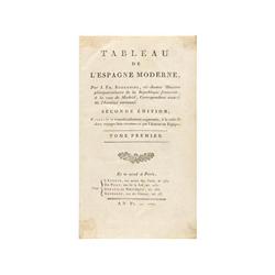 1797., LIBRO: (HISTORIA-ESPAÑA S. XVIII),. BOURGOING, J.:, TABLEAU DE L´ESPAGNE MODERNE., Paris: che