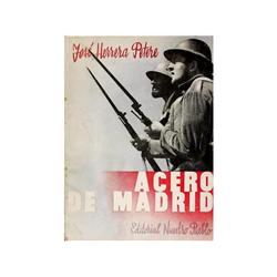 1938., LIBRO: (GUERRA CIVIL),. HERRERA PERETE, JOSÉ:, ACERO DE MADRID. EPOPEYA., Madrid-Barcelona: E