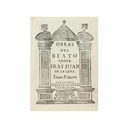 1694., (LITERATURA)., CRUZ, JUAN DE LA., OBRAS ( Coplas, Subida al Monte Carmelo, Noche Oscura) Tomo