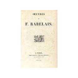 1835., LIBRO: (LITERATURA),. RABELAIS, F.:, OEUVRES DE F. RABELAIS., Paris: cez Ledeny, libr.-Edit.,