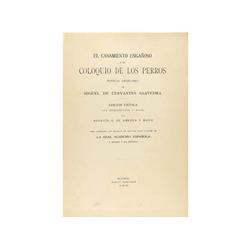 1912., LIBRO: (LITERATURA CASTELLANA),. CERVANTES SAAVEDRA, MIGUEL DE:, EL CASAMIENTO ENGAÑOSO Y EL