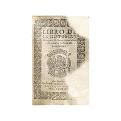 1594., LIBRO: (MONTSERRAT),. LIBRO DE LA HISTORIA Y MILAGROS, HECHOS A INUOCACION DE NUESTRA SEÑORA