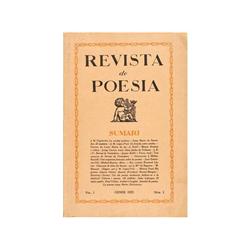 1925-1927., REVISTA: (POESIA CATALANA),. REVISTA DE POESIA., Director M. Manent. Barcelona: Llibr. I