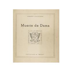 1936 ca., LIBRO: VILLALONGA, LORENZO:, MUERTE DE DAMA., Prólogo de Werner Schulz. [s.l.n.i. n.a.]. [