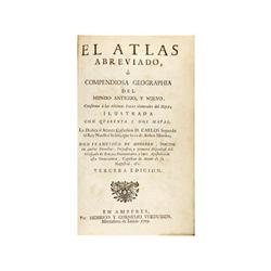1709., LIBRO: (GEOGRAFIA- ATLAS),. AFFERDEN, FRANCISCO DE:, EL ATLAS ABREVIADO, Ò COMPENDIOSA GEOGRA
