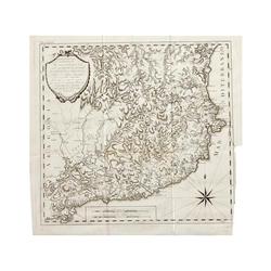 1798 ca., MAPA: (CATALUNYA),. PEREYRA:, DESCRIPCION GEOGRAFICA DE LA CATALUÑA O SEA DE UNA PARTE DE
