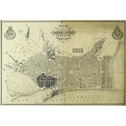 1861,. MAPA: (BARCELONA),. CERDA, IDELFONS:, PLANO DE LOS ALREDEDORES DE LA CIUDAD DE BARCELONA PROY