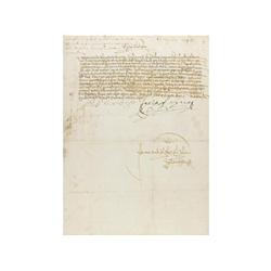 1499., MANUSCRITO: (FIRMA REAL-REYES CATOLICOS-CORDOBA),. CARTA ACORDADA PARA QUE LA PUERTA DE ALCAN