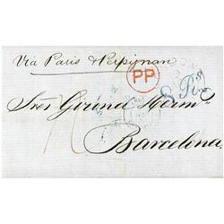 1845 ca., MANUSCRITO: LOTE DE EPISTOLARIO DIRIGIDO A LA EMPRESA FAMILIAR DE MANEL GIRONA: GIRONA HER