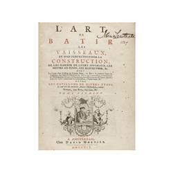 1719,. LIBRO: (NAVEGACION),. WITSEN; MOETIER [impresor]:, L´ART DE BATIR LES VAISSEAUX ET D´EN PERFE