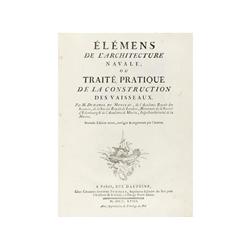 1758., LIBRO: (NAVEGACION),. ELEMENS DE L´ARCHITECTURE NAVALE, OU TRAITE PRACTIQUE DE LA CONSTRUCTIO