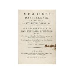 1766 ca., LIBRO: (NAVEGACION-MILITARIA),. SCHEEL:, MEMOIRES D´ARTILLERIE, CONTENANT L´ARTILLERIE NOU