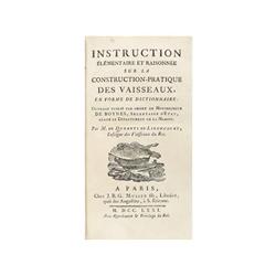 1771,. LIBRO: (NAVEGACION),. DURANTI DE LIRONCOURT:, INSTRUCTION ELEMENTAIRE ET RAISONNE SUR LA CONS