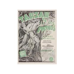 1932., PROGRAMA DE MANO: TARZAN DE LOS MONOS., 11 x 15,5 cm. Programa doble del ´Año Metro´, con Joh