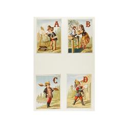 1880 ca., CROMOS: COLECCION COMPLETA DEL ABECEDARIO., Cromolitografías BEBE.
