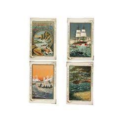 1880 ca., CROMOS: FIQUER, A.:, COLECCION COMPLETA DE 50 CROMOS DIVIDIOS EN 2 SERIES DE LAS MARAVILLA