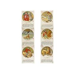 1900 ca., CROMOS: LOTE DE 2 SERIES DE FABULAS (A y B),. En total 24, 12 de cada serie. Cromolitograf