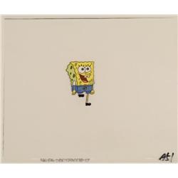 Holding Up A Leg Production Original SpongeBob Cel Art